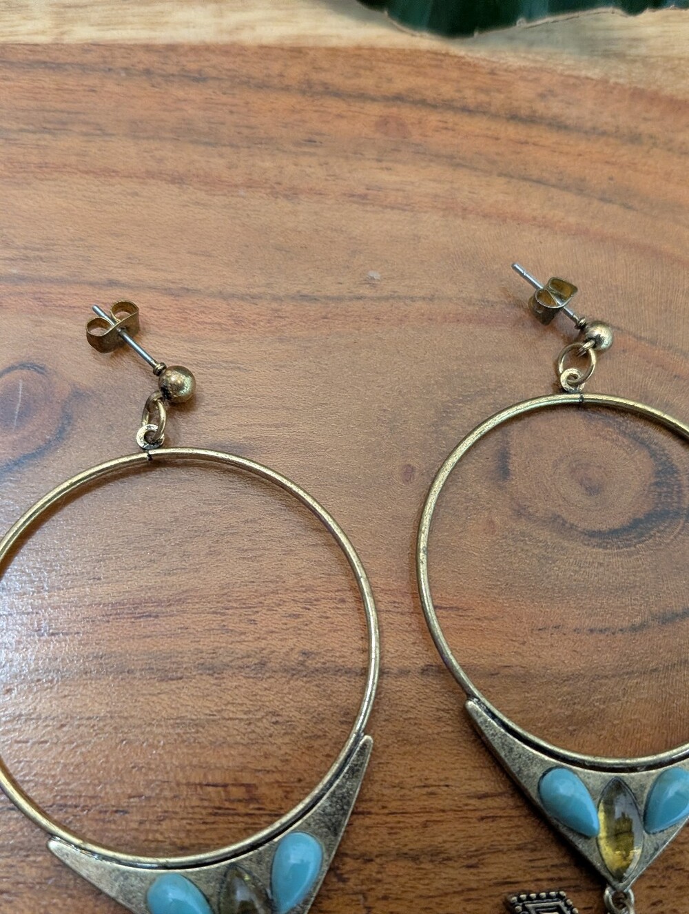 Free People Dangle Earrings With Imitation Turquoise - Picture 6 of 6